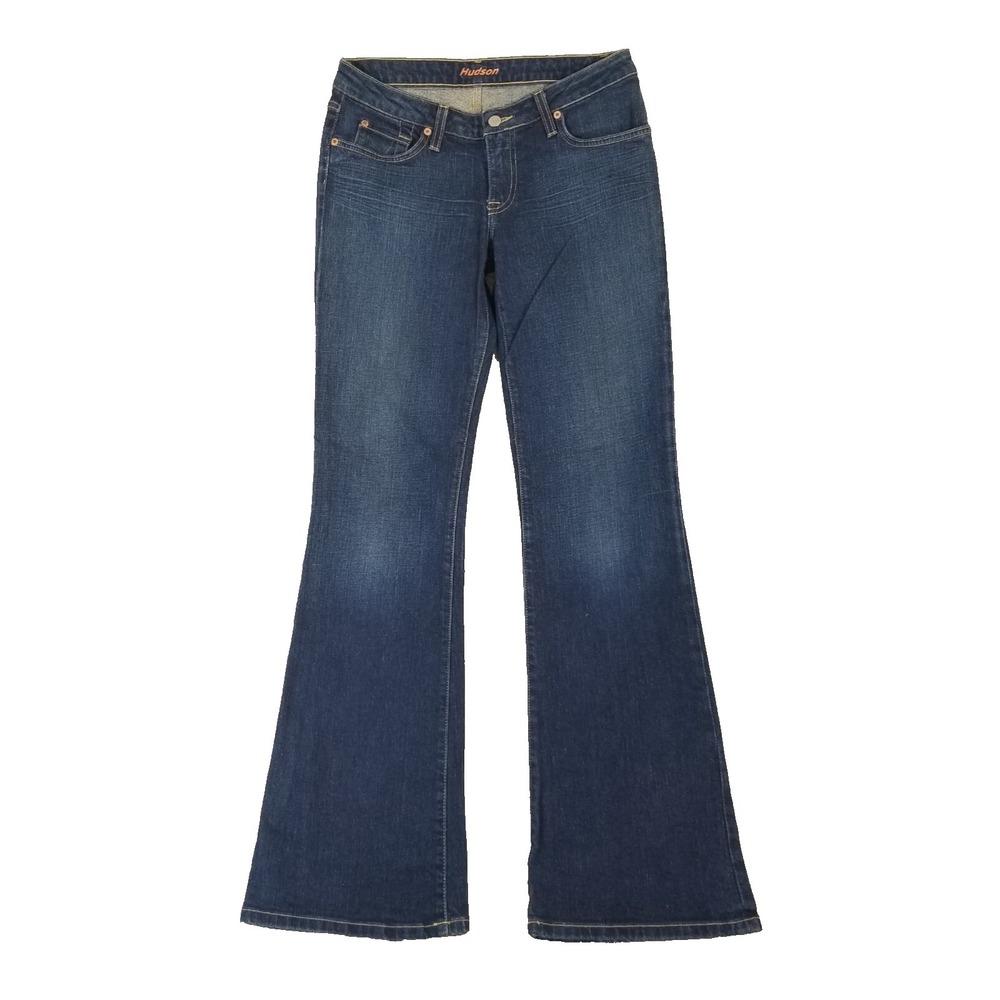 Hudson Jeans women's 29 low rise flare blue stretch denim pants retro Western